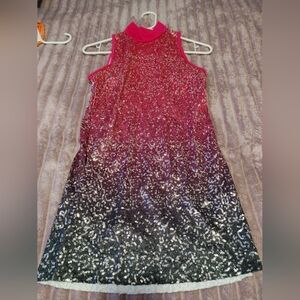 balera Pink to Black Sequin Ombre Dress